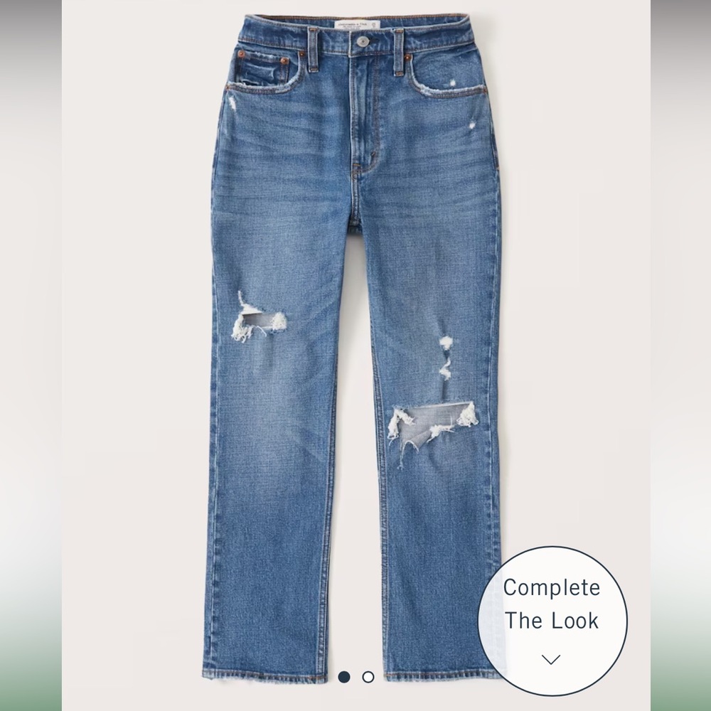 COPY - A&F Ankle Straight Curve Love Jean